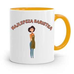 Dla Baristy Baristki Kawiarki Kubek Żółty Prezent