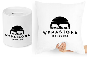 Dla Baristy Zestaw Poduszka + Skarbonka Prezent