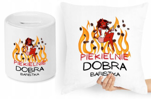 Dla Baristy Zestaw Poduszka + Skarbonka Prezent