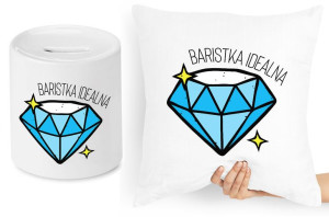 Dla Baristy Zestaw Poduszka + Skarbonka Prezent