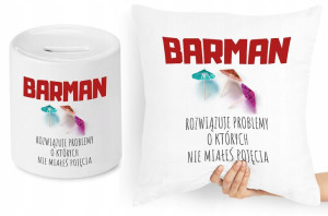Dla Barmana Zestaw Poduszka + Skarbonka Prezent