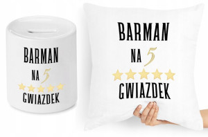 Dla Barmana Zestaw Poduszka + Skarbonka Prezent