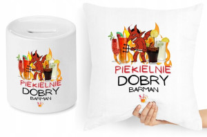 Dla Barmana Zestaw Poduszka + Skarbonka Prezent