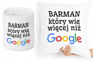 Dla Barmana Zestaw Poduszka + Skarbonka Prezent