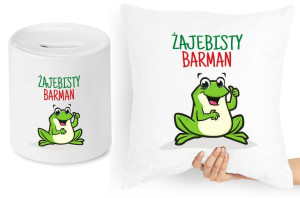 Dla Barmana Zestaw Poduszka + Skarbonka Prezent
