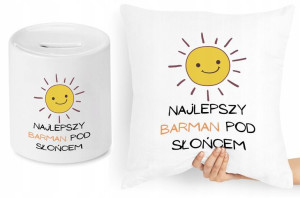 Dla Barmana Zestaw Poduszka + Skarbonka Prezent