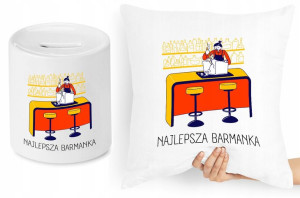 Dla Barmana Zestaw Poduszka + Skarbonka Prezent