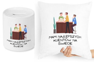 Dla Barmana Zestaw Poduszka + Skarbonka Prezent