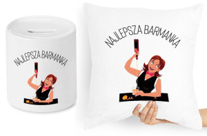 Dla Barmana Zestaw Poduszka + Skarbonka Prezent