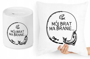 Dla Brata Zestaw Poduszka + Skarbonka Prezent
