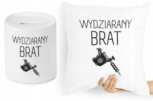 Dla Brata Zestaw Poduszka + Skarbonka Prezent