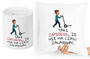 Dla Budowlańca Zestaw Poduszka + Skarbonka