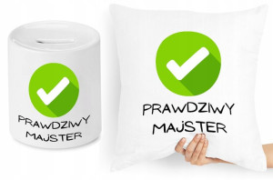 Dla Budowlańca Zestaw Poduszka + Skarbonka