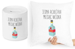 Dla Budowlańca Zestaw Poduszka + Skarbonka