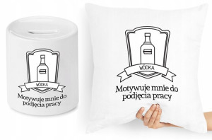 Dla Budowlańca Zestaw Poduszka + Skarbonka
