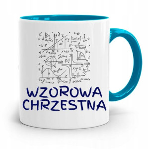 Dla Chrzestnego Chrzestnej Kubek Błękitny Prezent