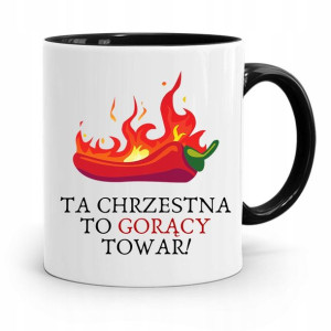 Dla Chrzestnego Chrzestnej Kubek Czarny Na Prezent