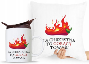 Dla Chrzestnego Zestaw Poduszka + Kubek Prezent