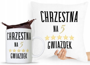Dla Chrzestnego Zestaw Poduszka + Kubek Prezent