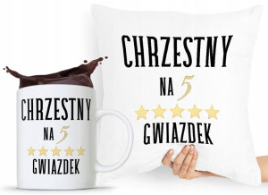 Dla Chrzestnego Zestaw Poduszka + Kubek Prezent