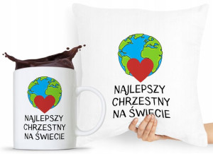 Dla Chrzestnego Zestaw Poduszka + Kubek Prezent