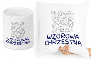 Dla Chrzestnego Zestaw Poduszka + Skarbonka