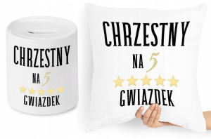 Dla Chrzestnego Zestaw Poduszka + Skarbonka
