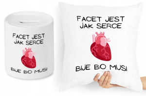 Dla Chłopaka Zestaw Poduszka + Skarbonka Prezent