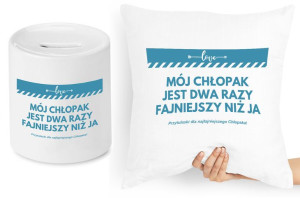Dla Chłopaka Zestaw Poduszka + Skarbonka Prezent