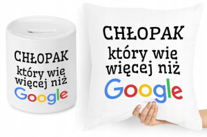 Dla Chłopaka Zestaw Poduszka + Skarbonka Prezent