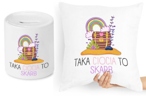 Dla Cioci Zestaw Poduszka + Skarbonka Prezent