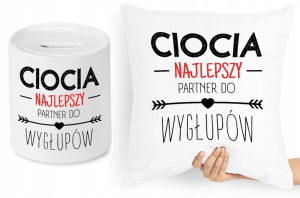 Dla Cioci Zestaw Poduszka + Skarbonka Prezent