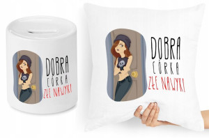 Dla Córki Zestaw Poduszka + Skarbonka Prezent