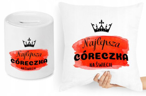 Dla Córki Zestaw Poduszka + Skarbonka Prezent