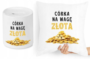 Dla Córki Zestaw Poduszka + Skarbonka Prezent