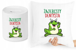 Dla Dentysty Zestaw Poduszka + Skarbonka Prezent