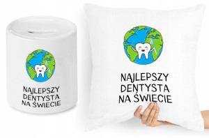 Dla Dentysty Zestaw Poduszka + Skarbonka Prezent