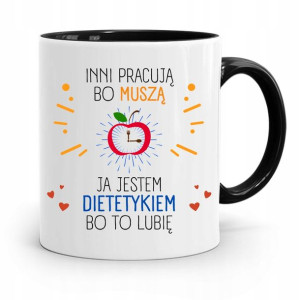 Dla Dietetyka Dietetyczki Kubek Czarny Na Prezent