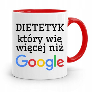 Dla Dietetyka Dietetyczki Kubek Czerwony Prezent