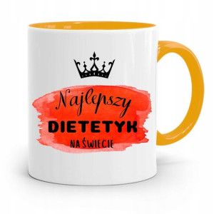 Dla Dietetyka Dietetyczki Kubek Żółty Na Prezent