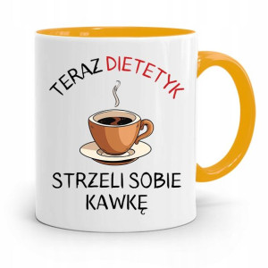 Dla Dietetyka Dietetyczki Kubek Żółty Na Prezent
