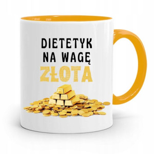 Dla Dietetyka Dietetyczki Kubek Żółty Na Prezent