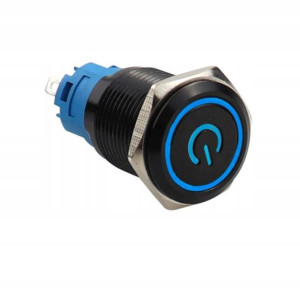 Przycisk wyłącznik 16mm metalowy kolor LED 230V mo