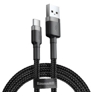 Kabel Usb Do Usb-C Baseus Cafule 3A 0.5M (Szaro-Czarny)