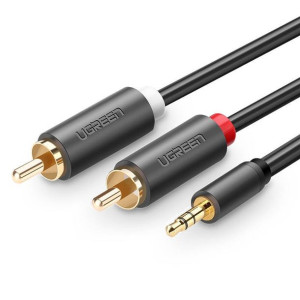 Ugreen Av102 Kabel 2X Rca (Cinch) Jack 3.5 Mm 10M (Czarny)