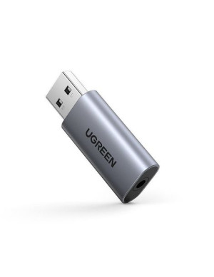 Adapter Audio Ugreen Cm383, Usb Do Mini Jack 3,5Mm, Aux (Szary)