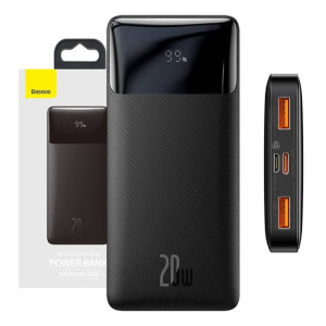Powerbank Baseus Bipow 10000Mah, 2Xusb, Usb-C, 20W (Czarny)