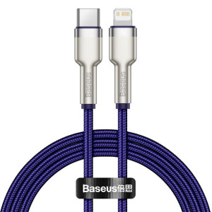 Kabel Usb-C Do Lightning Baseus Cafule, Pd, 20W, 1M (Fioletowy)