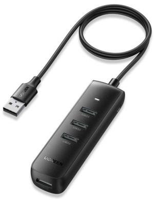 Adapter 4W1 Ugreen Cm416 Hub Usb Do 4X Usb 1M (Czarny)