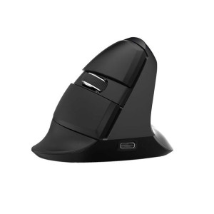 Bezprzewodowa Mysz Pionowa Delux M618Mini Bt+2.4G Rgb 4000Dpi (Czarna)